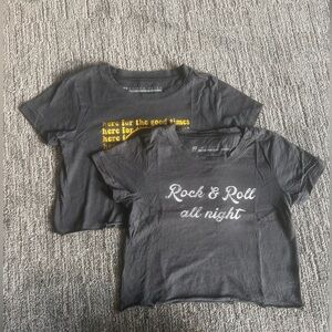 TWO Prince Peter cropped t shirts (size medium)